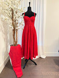 Elegant Red Anarkali Suit Set with Dupatta