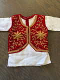 Boy Pasni Set Traditional Kids Kurta Set with Embroidered Vest & Topi