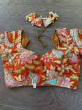 Hand-Embroidered Rajasthani Silk Blouse – Size 34