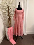 Elegant Pink Embroidered Anarkali Set with Dupatta