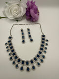 Royal Blue Statement Necklace & Earring Set