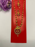 Ganesha Temple Jewelry Set – Red/Green Stone