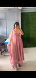 Elegant Pink Embroidered Anarkali Set with Dupatta