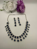 Royal Blue Statement Necklace & Earring Set