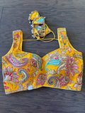 Embroidered Saree Blouse with Tassel Dori