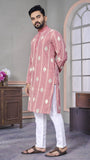 LATEST ROYAL LINEN EMROIDERY WITH SEQUENCE WORK KURTA PAYJAMA