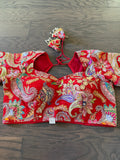 Hand-Embroidered Rajasthani Silk Blouse