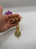 Ganesha Temple Jewelry Set – Red/Green Stone