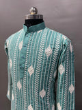 LATEST ROYAL LINEN EMROIDERY WITH SEQUENCE WORK KURTA PAYJAMA