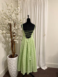 Pastel Green Embroidered Anarkali Set with Dupatta & Bottom