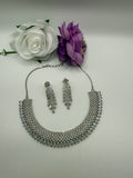 Crystal Leaf Statement Necklace & Earring Set