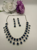 Royal Blue Statement Necklace & Earring Set
