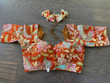 Hand-Embroidered Rajasthani Silk Blouse – Size 34