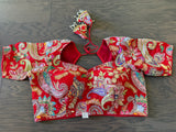 Hand-Embroidered Rajasthani Silk Blouse