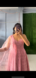 Elegant Pink Embroidered Anarkali Set with Dupatta