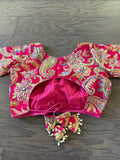 Hand-Embroidered Rajasthani Silk Blouse – Size 34