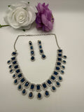 Royal Blue Statement Necklace & Earring Set