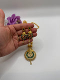 Ganesha Temple Jewelry Set – Red/Green Stone