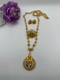 Traditional gold-tone temple jewelry set