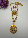 Traditional gold-tone temple jewelry set