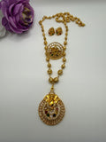 Traditional gold-tone temple jewelry set