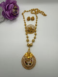 Traditional gold-tone temple jewelry set