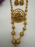 Traditional gold-tone temple jewelry set