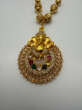Traditional gold-tone temple jewelry set