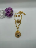 Traditional gold-tone temple jewelry set