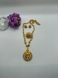 Traditional gold-tone temple jewelry set
